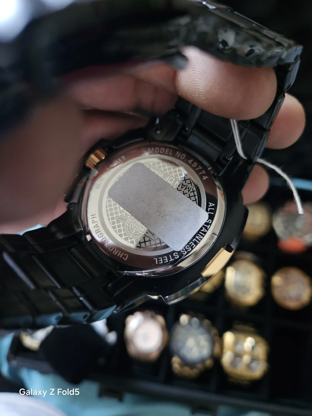 Invicta Men's Black and Gold Chronograph Watch 52mm